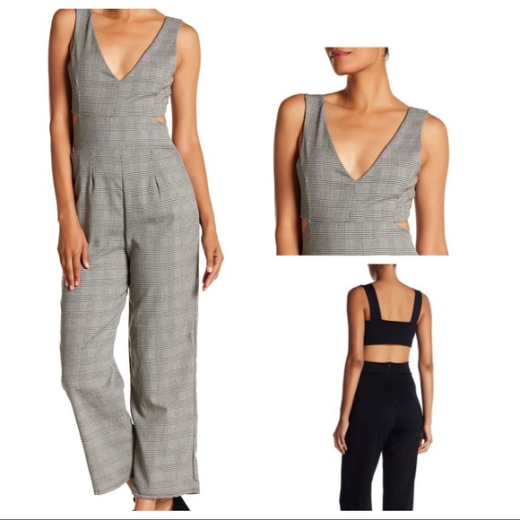 velvet torch cut out jumpsuit